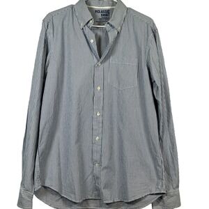 Old Navy Mens Classic Shirt‎ Regular Fit Blue White Striped Button Down Size M